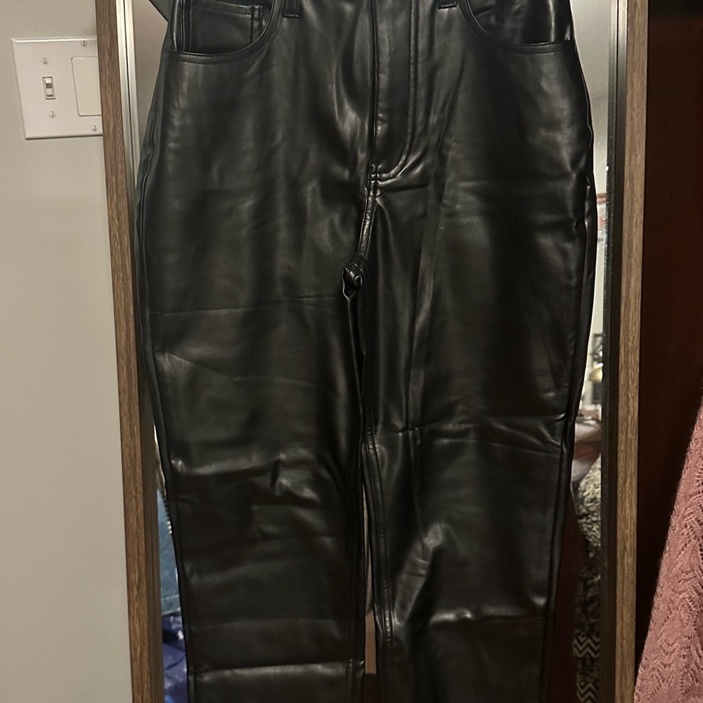 Abercrombie & Fitch Black Straight Leg Faux Pants